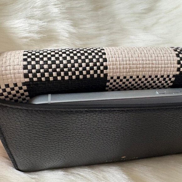 Kate Spade Marti Pebble Leather Gingham Wallet Crossbody - Picture 12 of 14